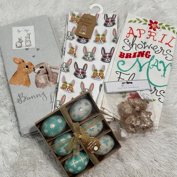 Other - 🌴 NWT Easter Kitchen Towels & Decor Bundle